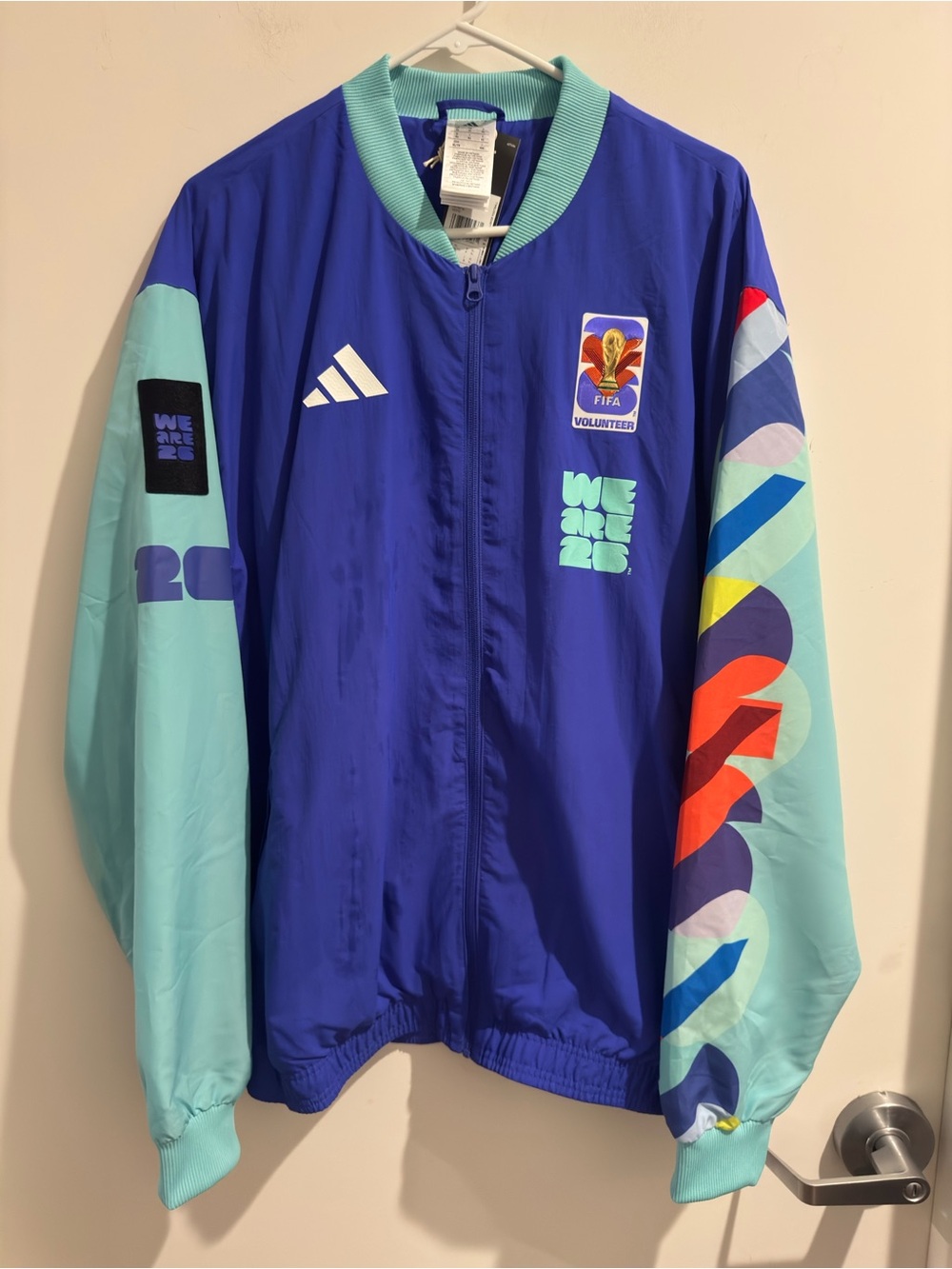 Adidas FIFA World Cup 2026 Volunteer Jacket Blue New With Tags NWT Men Size XL